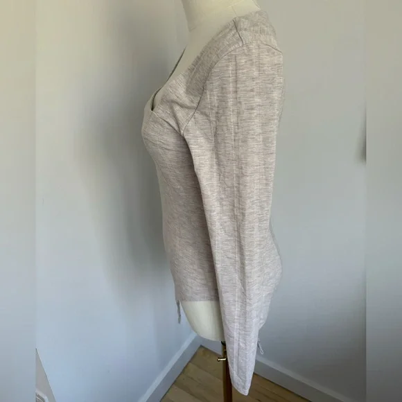 Tan Ribbed Fitted Bodysuit - Picture 4 of 4